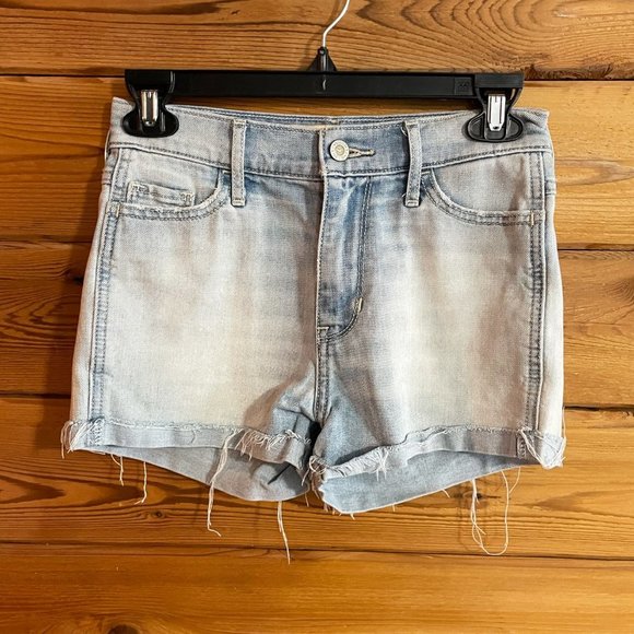 Hollister High Rise Super Skinny Jean light Wash Shorts 0/24 - Picture 1 of 7